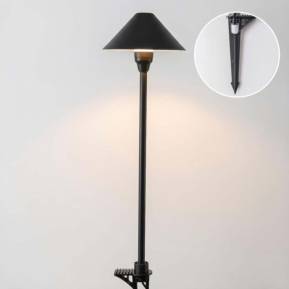 Set mit 4 kompakten Außenleuchten mit Fernbedienung – schwarz mit dimmbaren LEDs