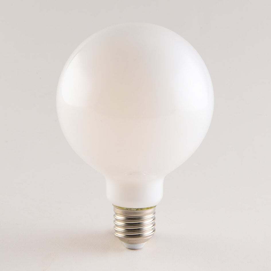 7W LED-Lampe XL, 2700K, milchig-weißes Glas, Ø95 mm - dimmbar