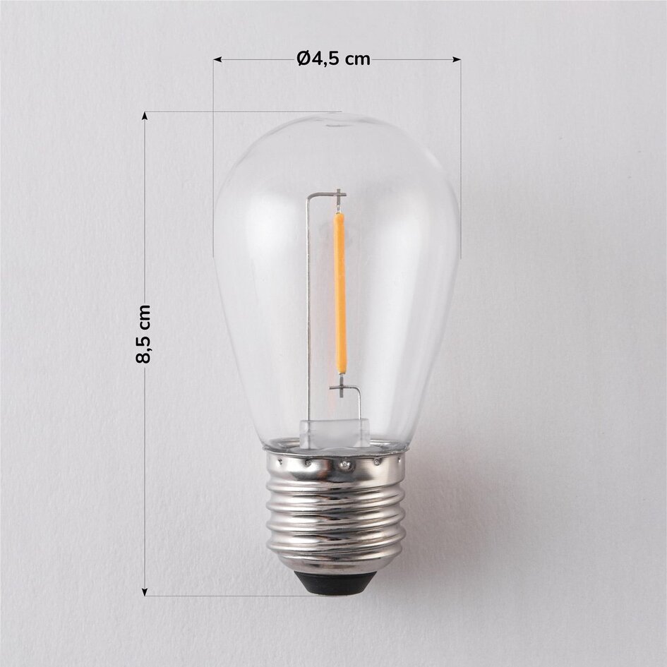 Lichterkette Glühbirne, LED Filament - 1 Watt