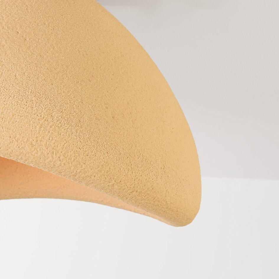 Wabi-Sabi-Deckenleuchte Concrete Aura 60 cm – in hellem Karamell mit Steineffekt