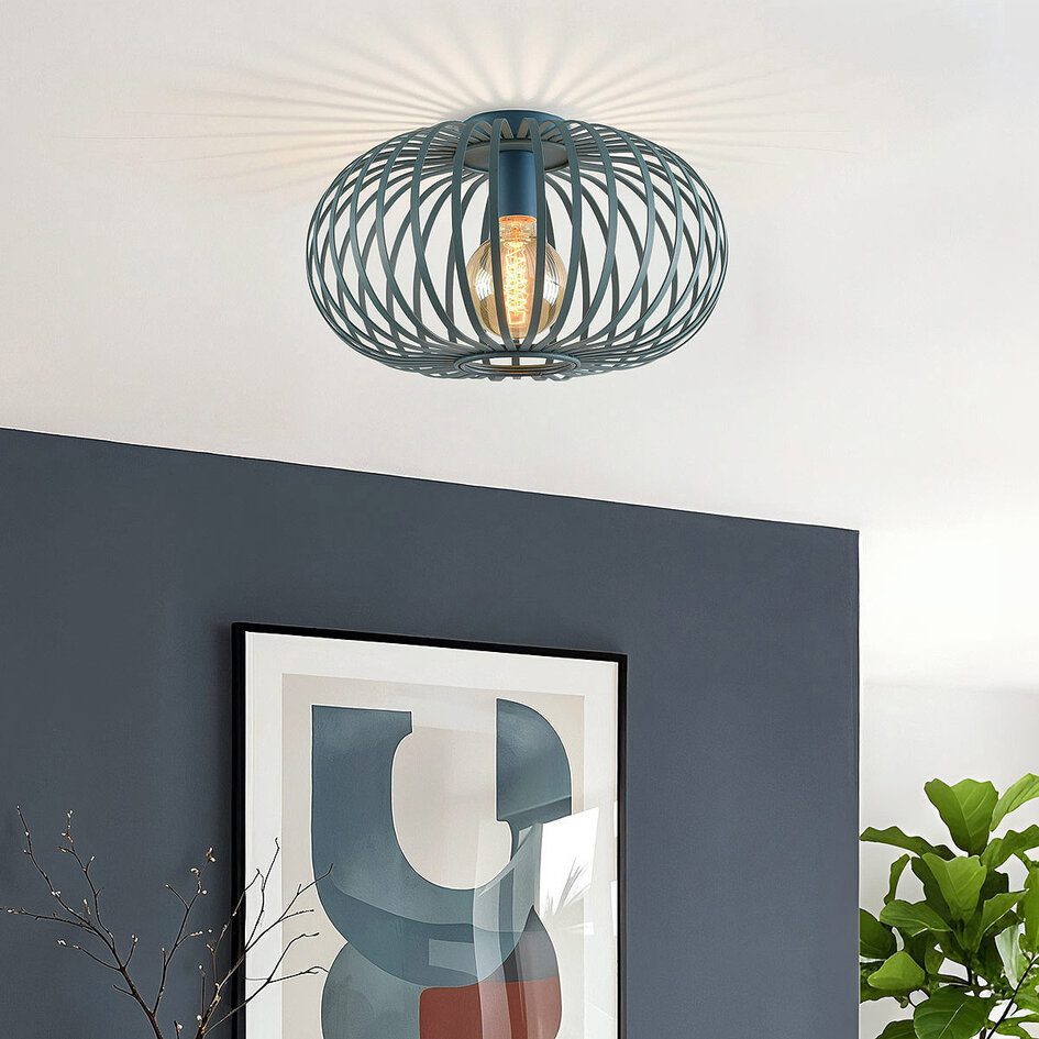 1-flammige Deckenleuchte Fiore - Meerblau