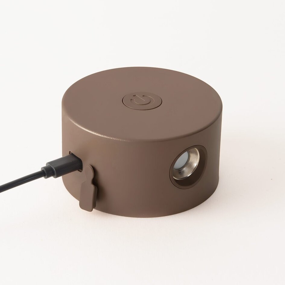 Taupe Stehleuchte mit abnehmbarer Leselampe - Zinc