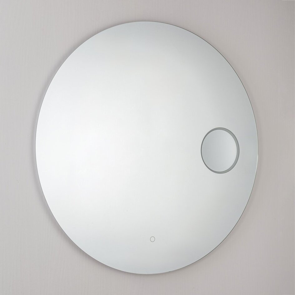 Badezimmerspiegel Lustra Ø80 cm mit dimmbaren LEDs, Berührungssensor, einstellbaren Farben und Spiegelheizung