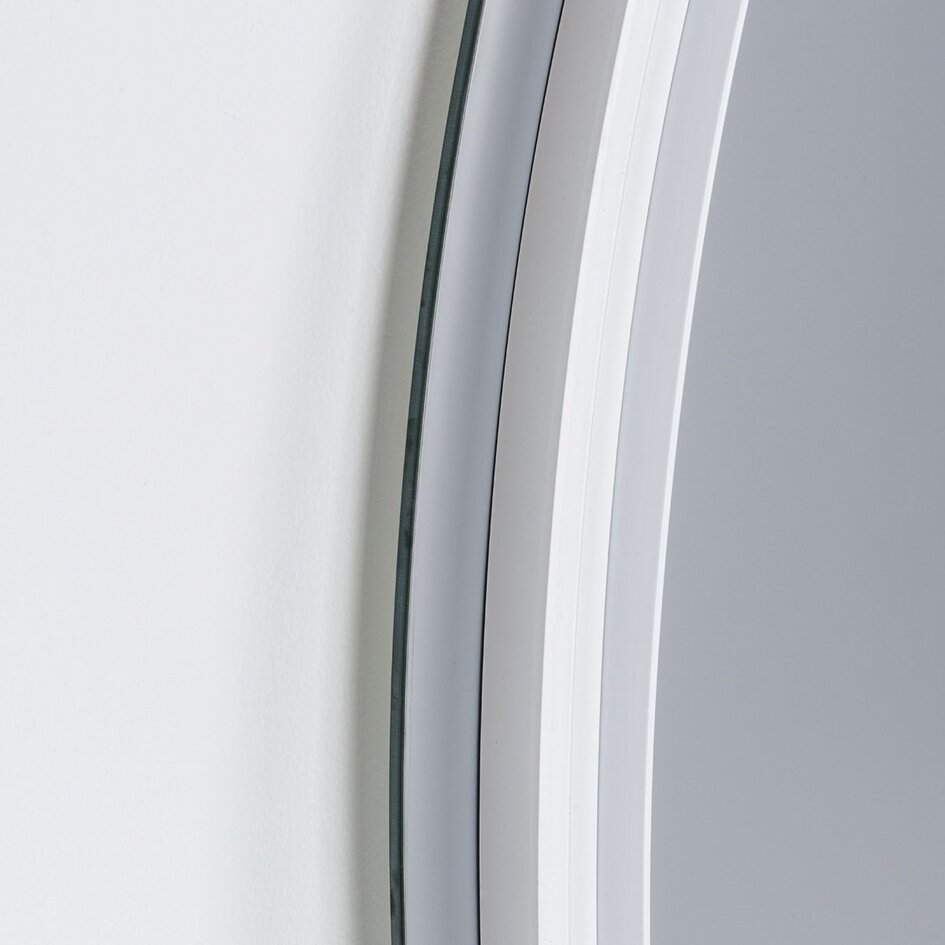 Badezimmerspiegel Illura 60 x 80 cm mit dimmbaren LEDs, Berührungssensor, einstellbaren Farben und Spiegelheizung