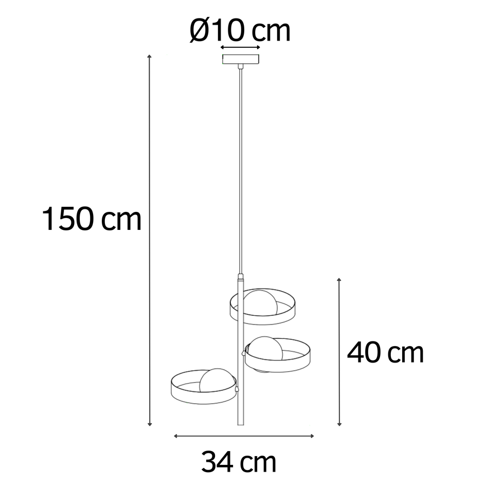Moderne Pendelleuchte aus Milchglas - James