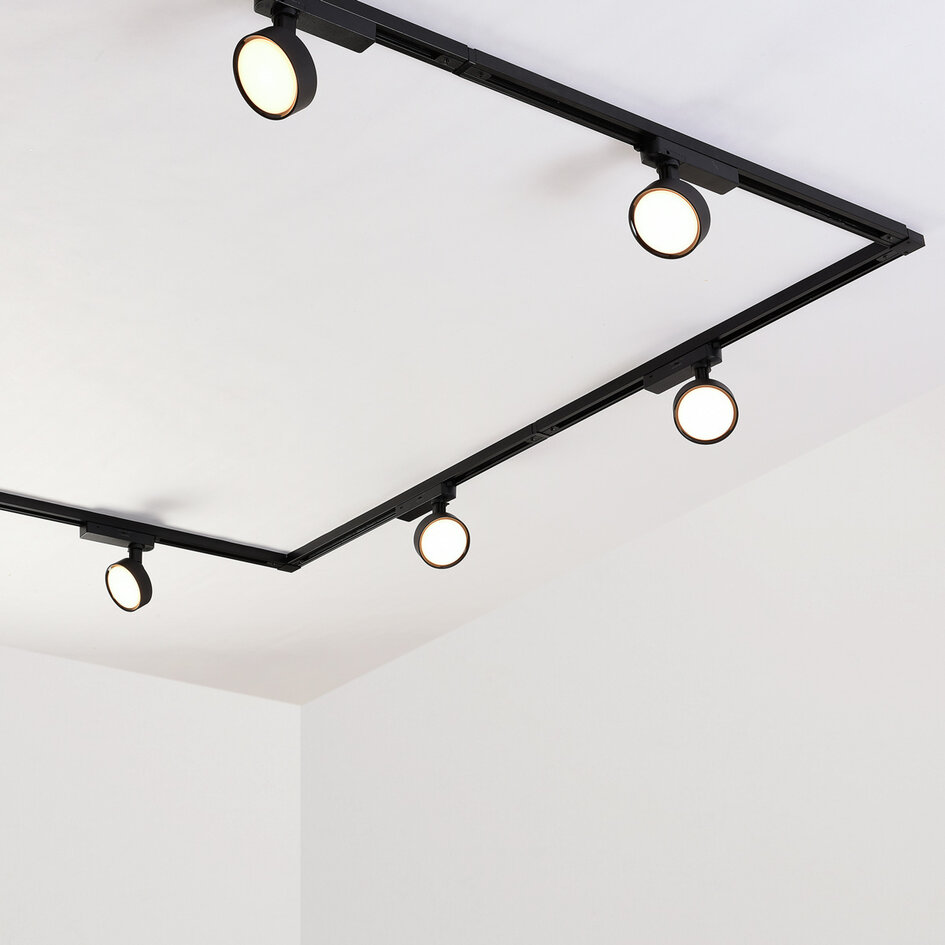 Schienenspot 1-phasig Colle mit integrierten LEDs 3000K – schwarz