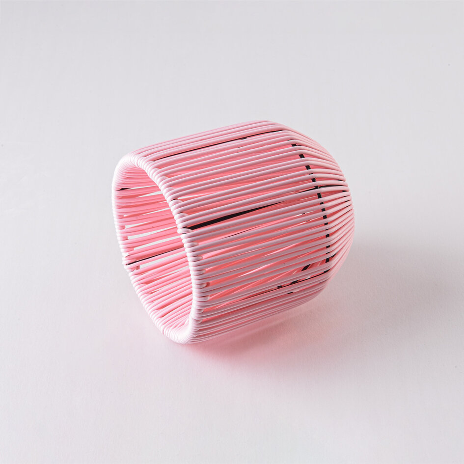 Lampenschirme für Illu-Lichterketten-Lampen mit Rattan-Look – pink