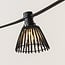 Schirm für Illu-Lichterketten-Lampen mit Rattan-Look - schwarz