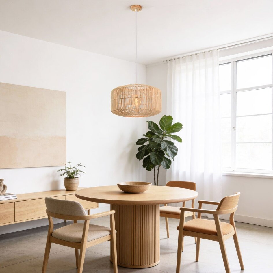 Rattan-Hängelampe Alvara