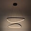 3-stufige dimmbare Design-Hängelampe Nivara mit doppelten LED-Ringen in Schwarz