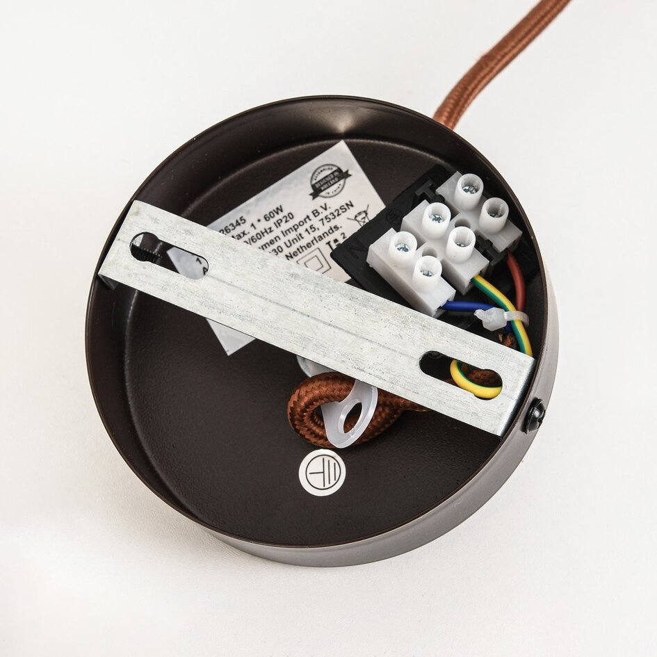 1-flammige Hängelampe Mavero aus Zement und Holz