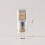 Dimmbarer G4 LED-Lampe, hell, 2700K, 2W