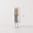 Dimmbarer G4 LED-Lampe, matt, 2700K, 2,1W