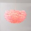 Design-Hängelampe Pluma in zartem Rosa mit Federn