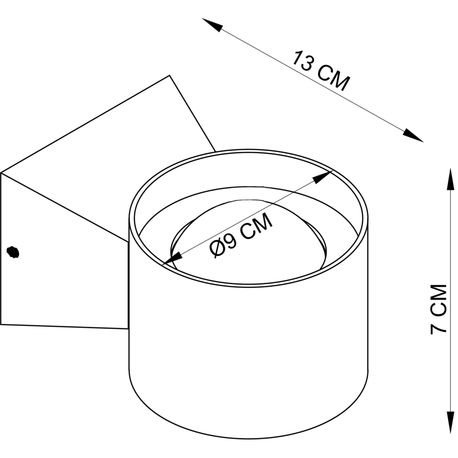 Badezimmer-Wandleuchte Ylva schwarz mit Up- und Downlight