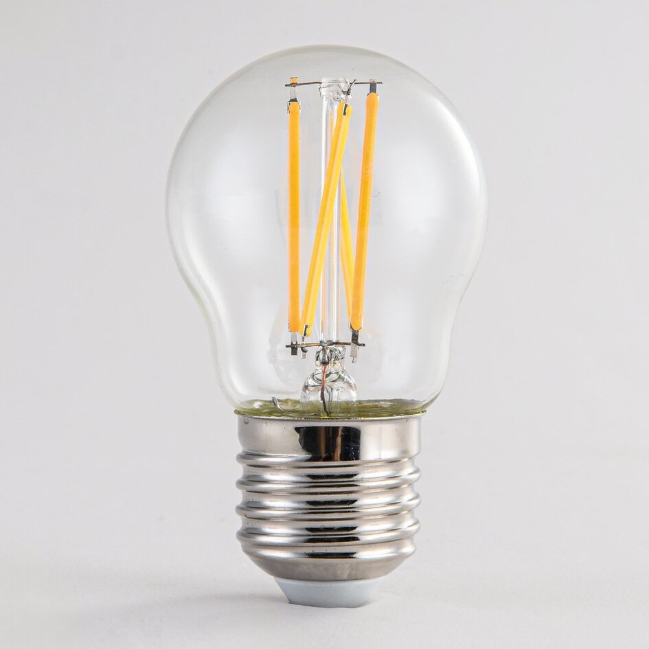 2,5W & 4,5W Filament Glühlampe, 2200-4000K, Klarglas Ø45, dim-to-warm