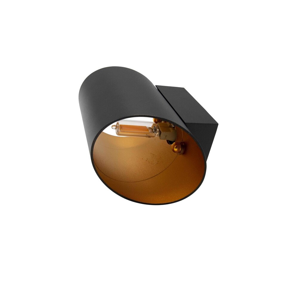 Moderne Wandleuchte schwarz mit gold - Lee
