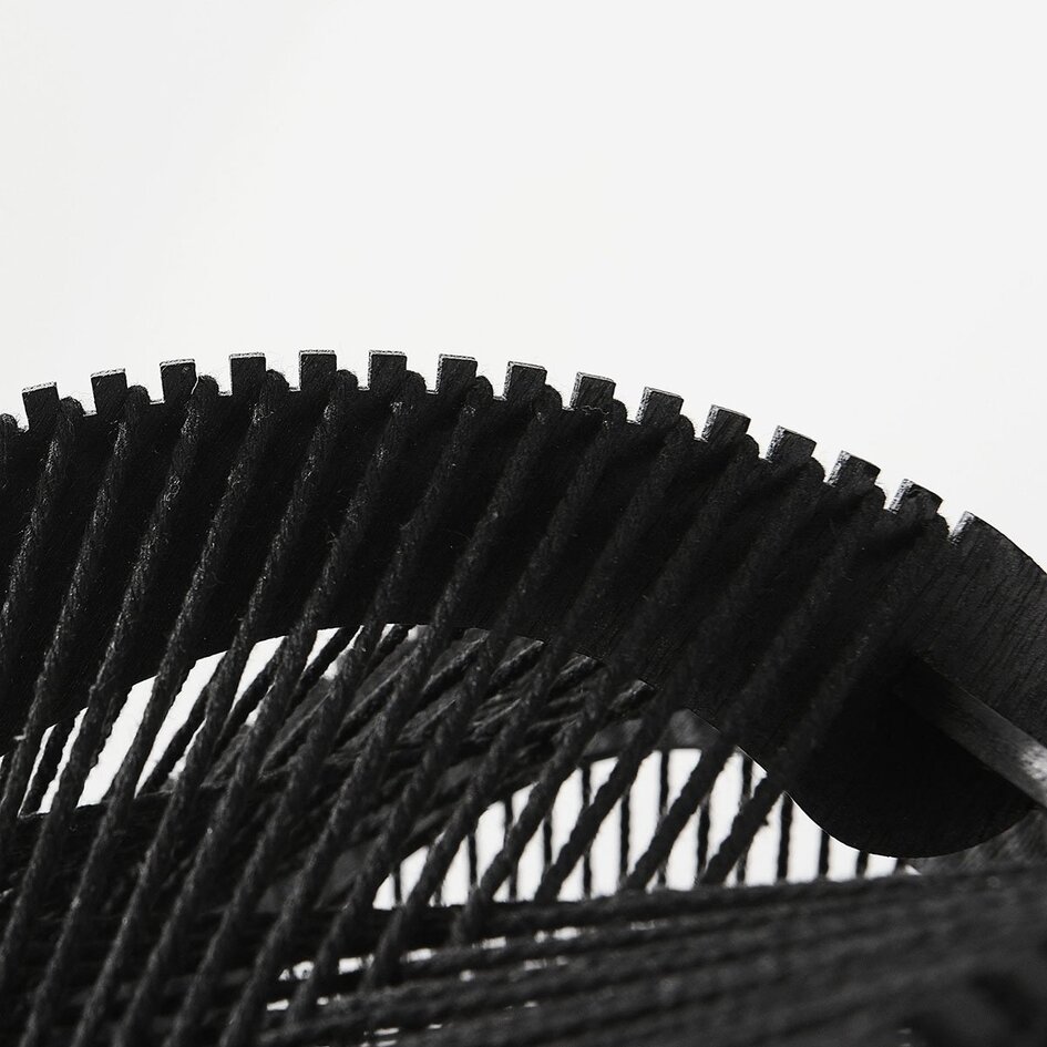 Hängelampe Wildlum aus Baumwollseil in Schwarz