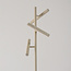 Beige Stehleuchte Zhan mit drei drehbaren Spots und Touch-Dimmer