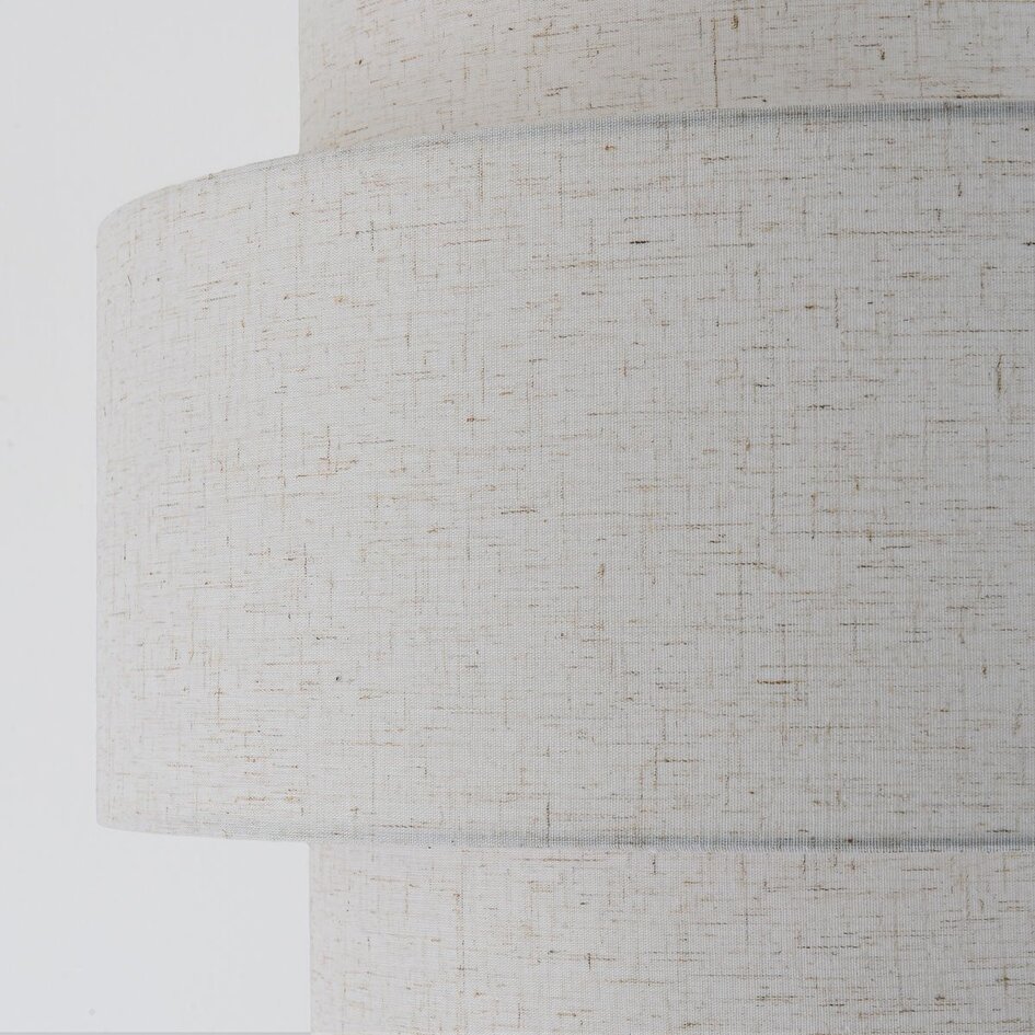 Moderne Stehleuchte Zhuo beige mit Leinenschirm