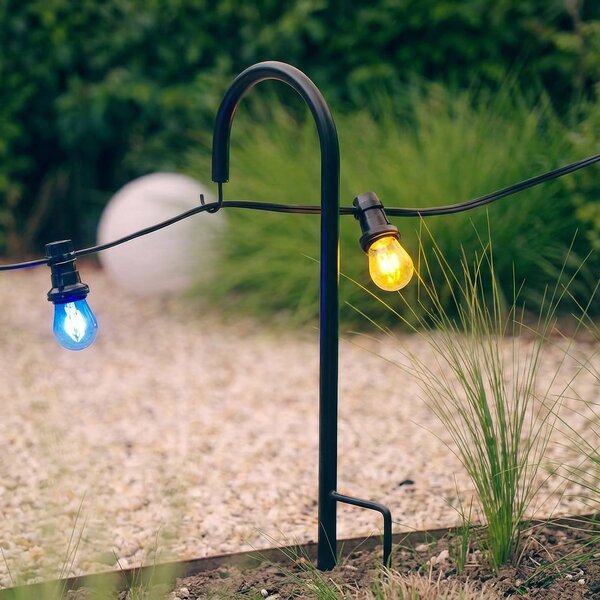 Metall Gartenpfosten mit Haken 62,5 cm - 5er-Set