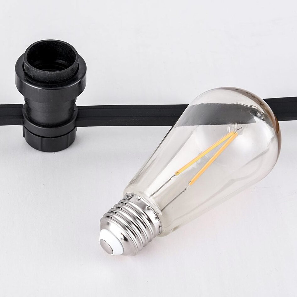 Illu-Lichterkette mit 2,5W Filament-Lampen Ø60: Option dimmbar