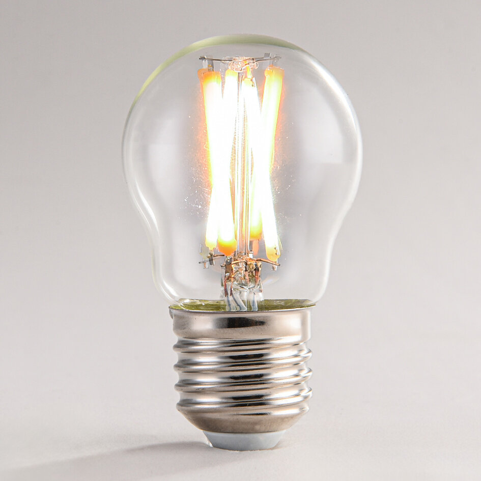 Smarte E27 LED-Lampe mit Tuya-App, Ø45mm, 4,9W, 2700-6500K, dim-to-warm