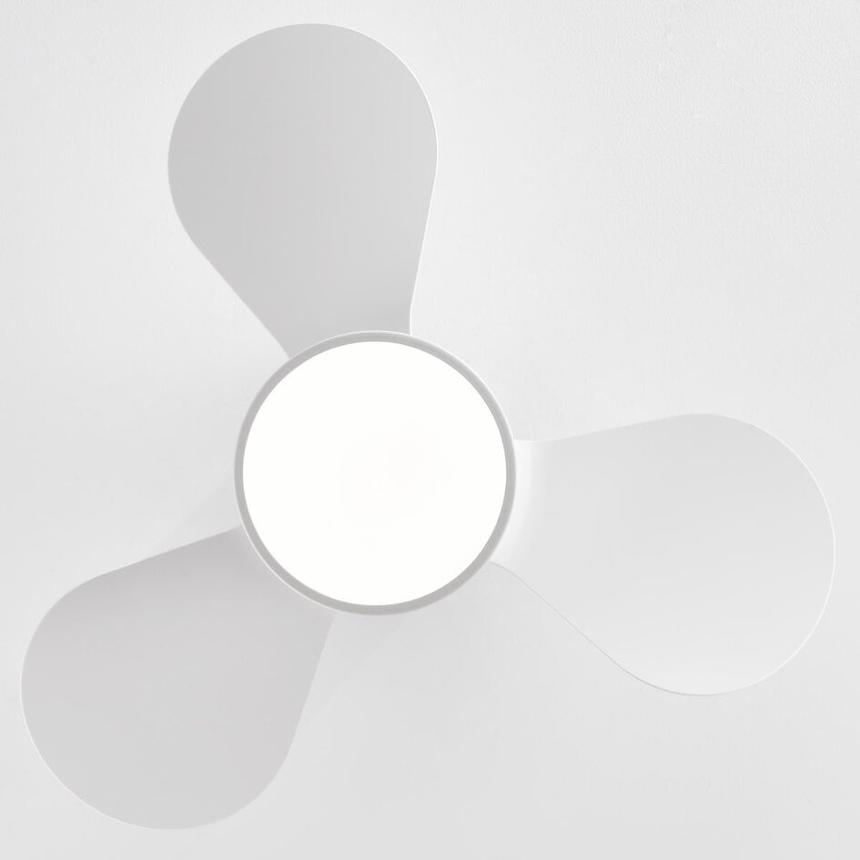 Kompakter Deckenventilator inkl. LED und Fernbedienung,  Weiß - Vejas