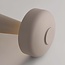 Wiederaufladbare Pilzlampe Soma in Taupe mit Touch-Dimmer und einstellbarem Licht