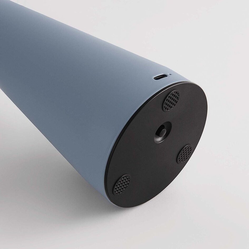 Wiederaufladbare Pilzlampe Soma hellblau mit Touch-Dimmer und einstellbarer Farbtemperatur