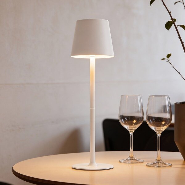 Kabellose Tischlampe Silo mit dimmbarem und einstellbarem Licht - weiß