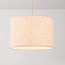 Moderne Hängelampe Avano beige mit Leinenstoffschirm