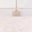 Moderne Hängelampe Avano beige mit Leinenstoffschirm