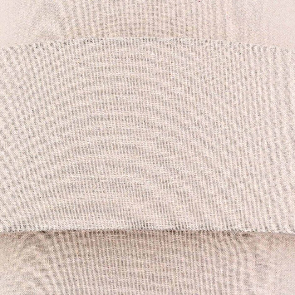 Hängelampe Corra beige mit geschichtetem Leinenschirm