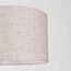 Moderne Steh-Bogenlampe Lerava beige mit Leinen-Schirm