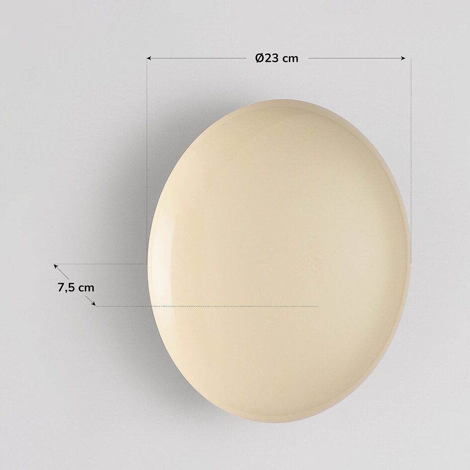 Wiederaufladbare Wandleuchte Ariso creme mit Touch-Dimmer und einstellbarer Lichtfarbe
