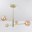 4-flammige Deckenlampe Stiri - Amberglas in Gold
