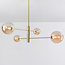 4-flammige Deckenlampe Stiri - Amberglas in Gold