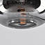 Stehlampe Piedi in Schwarz mit Rauchglas und Gold