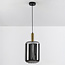 1-flammige Hängelampe Sofito - Schwarz, Gold und Rauchglas