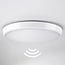 Deckenleuchte weiß Ø35,2 cm mit Notlichteinheit und Sensor, CCT-Switch 3000K/4000K/6000K