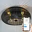 Smarter Deckenventilator Paco mit Tuya-Smart-App und Fernbedienung - schwarzer Bambus