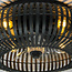 Smarter Deckenventilator Paco mit Tuya-Smart-App und Fernbedienung - schwarzer Bambus