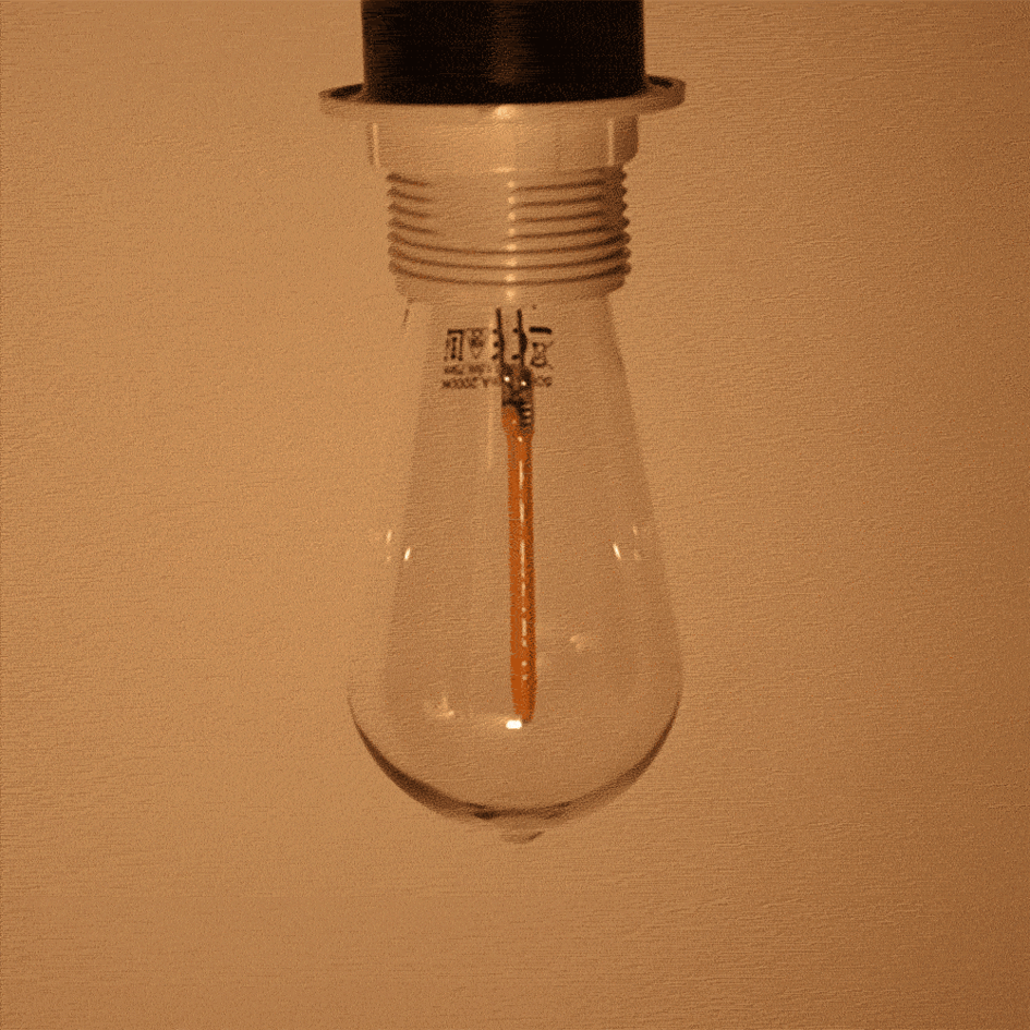 E27 LED- Lampe mit fallendem Lichteffekt 1.5W, 2000K