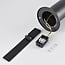 Runde Sockelleuchte aus Edelstahl mit 2 Steckdosen Jardin