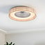 Deckenventilator Cakir mit LED - hellbrauner Bambusschirm