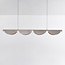 3-stufig dimmbare Design-Pendelleuchte Mirai - gebürstetes Grau mit integrierter LED