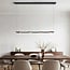 Moderne Pendelleuchte Calisto mit integrierter LED - Schwarz und Roségold