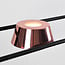 Moderne Pendelleuchte Calisto mit integrierter LED - Schwarz und Roségold