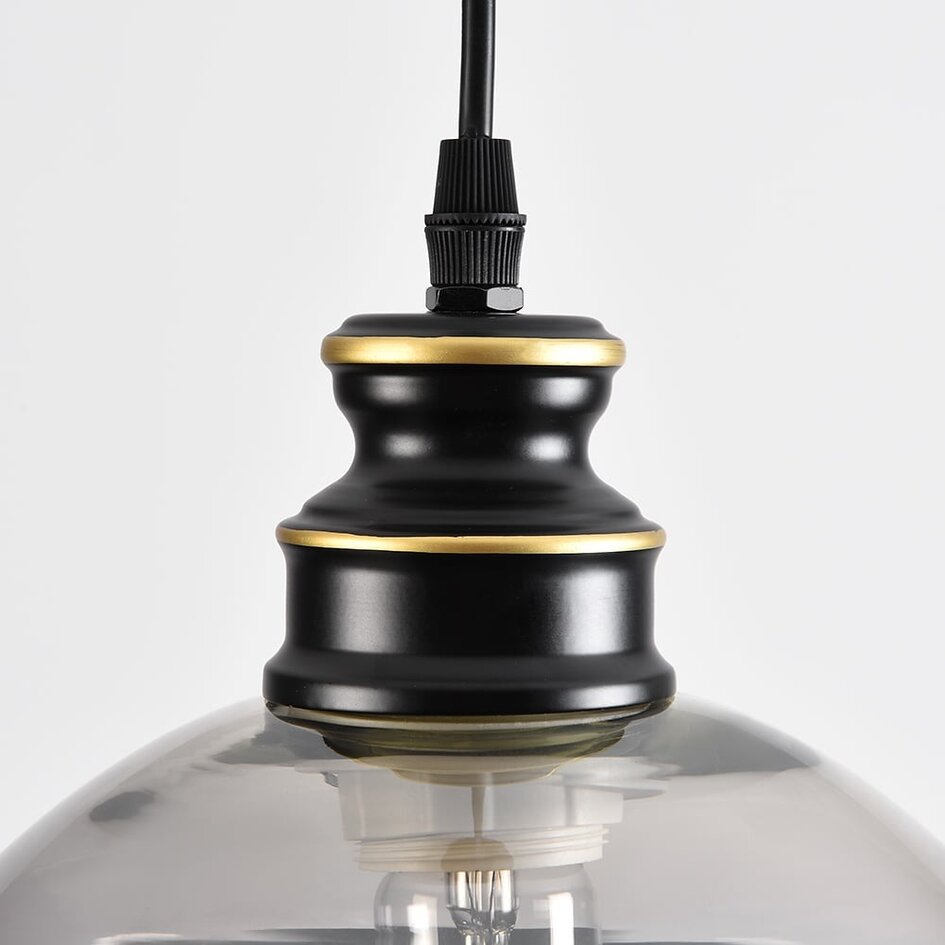 Hängeleuchte Sofie mit Rauchglas, 1-flammig